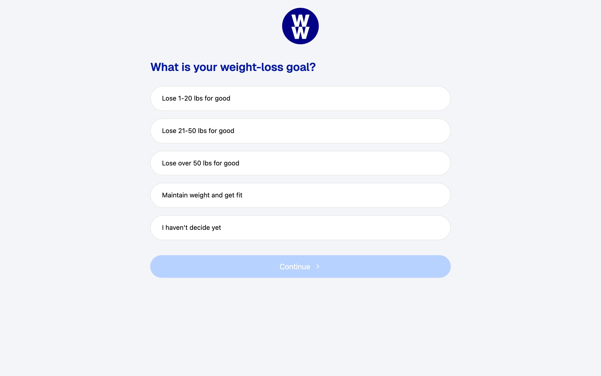 WW Weight Loss Flow